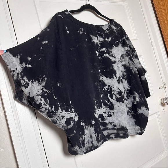 Schmatta Chic 100% Cotton Tie Dye Dolman Sleeve Top Relaxed Flowy Lagenlook SM - Picture 7 of 17